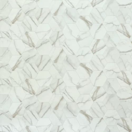 Carrara in Pearl - Platinum Vinyl Sheet Goods