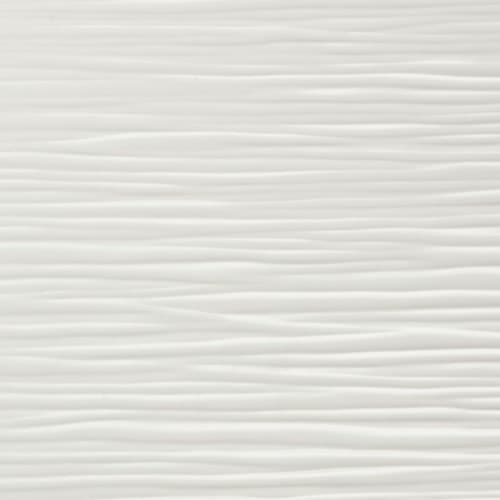 3D in White Wave Tile