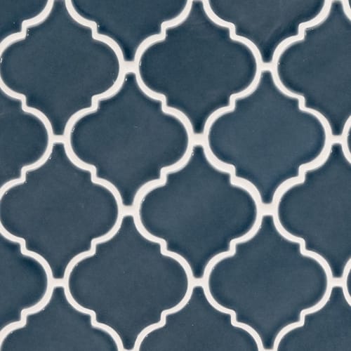 Highland Park in Bay Blue Arabesque Tile