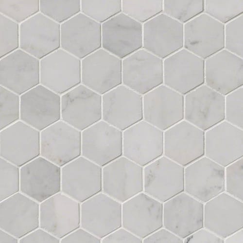 Carrara White in Carrara White - 2 Hexagon Polished Natural Stone