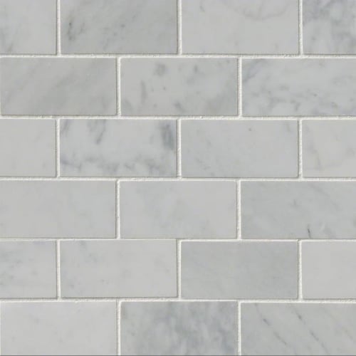 Carrara White in Carrara White - 2x4 Natural Stone