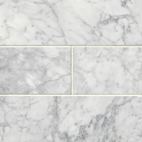 Carrara White in Carrara White - Subway 4x12 Natural Stone