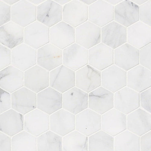 Calacatta Cressa in Calacatta Cressa 2" Hexagon Mosaic Tile Natural Stone