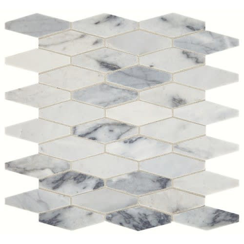 Sublimity in Cirrus Storm Elongated Hex Natural Stone