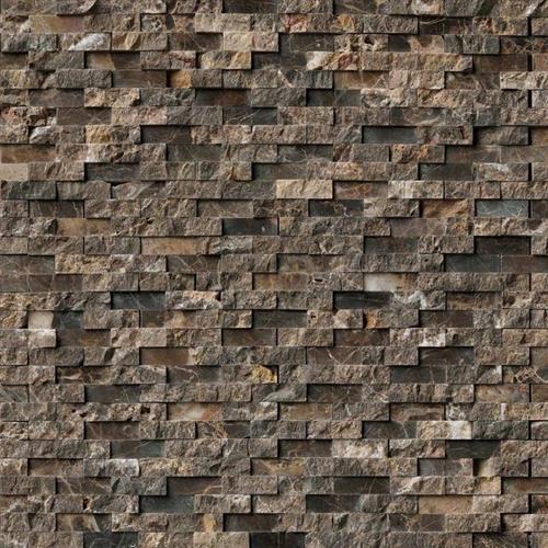 Emperador Dark in Emperador Dark - Splitface Interlocking Natural Stone