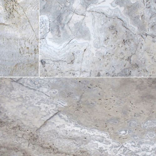 Silver Travertine in Gray-Light 6x12 Natural Stone