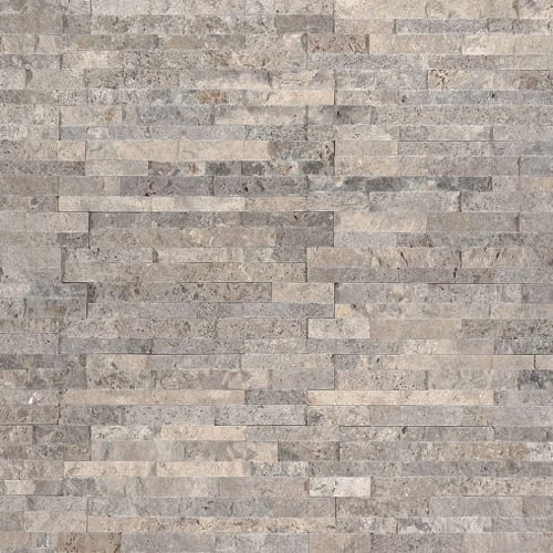 Silver Travertine in Gray-Light 4.5x16 Natural Stone