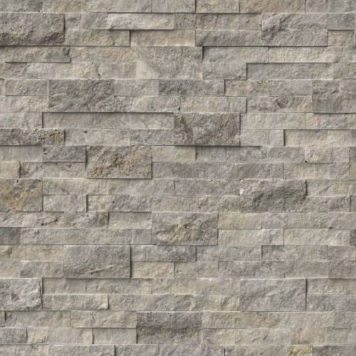 Silver Travertine in Gray-Light 6x24 Natural Stone