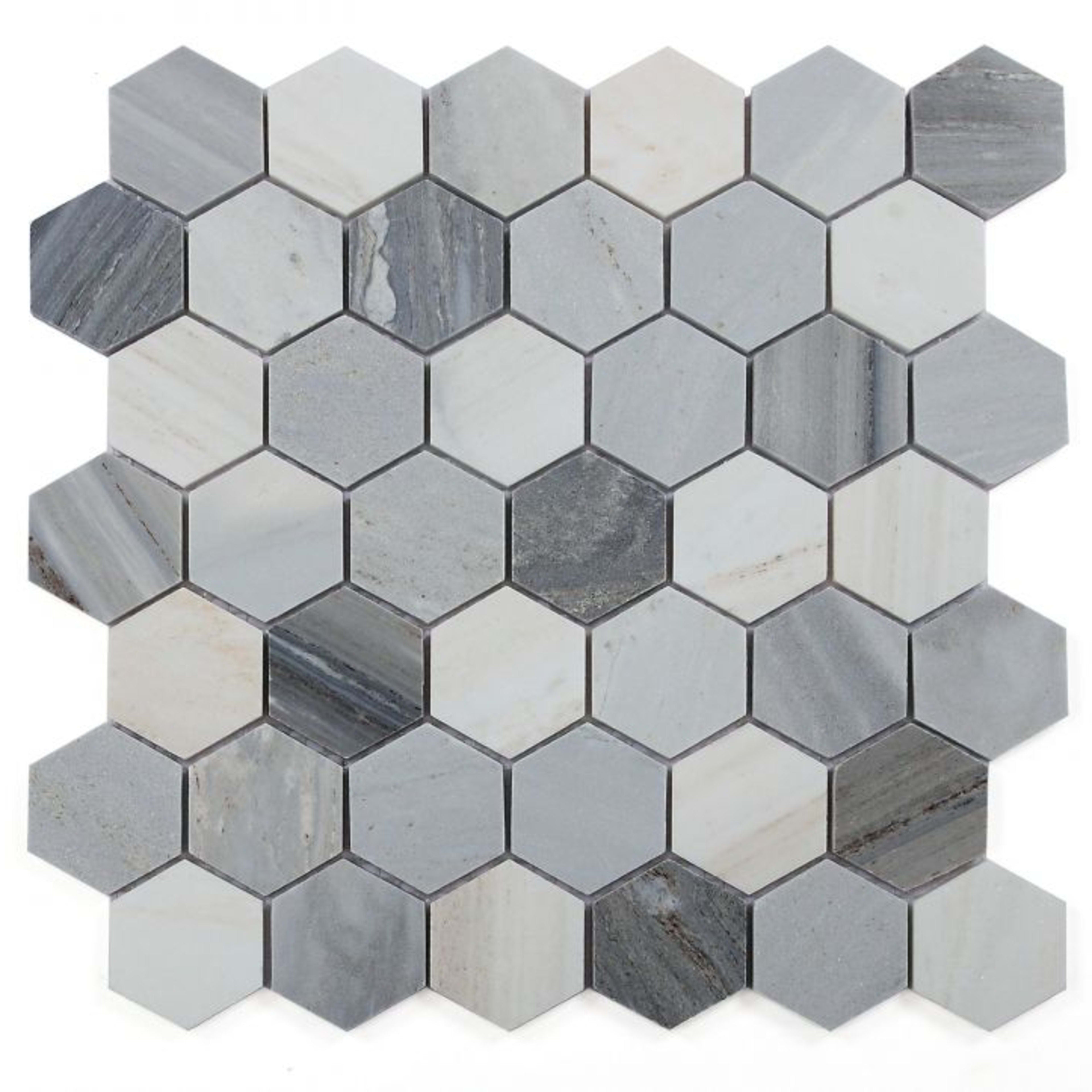 Hexagon Series in Italian Blue 2 X 2 11.75 X 12 Tile