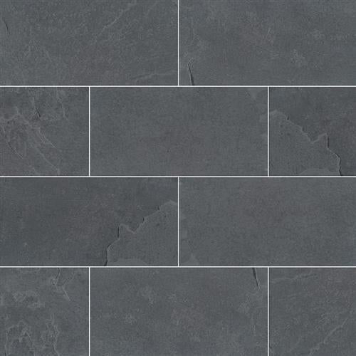 Montauk Black in Montauk Black - Subway 3x6 Natural Stone