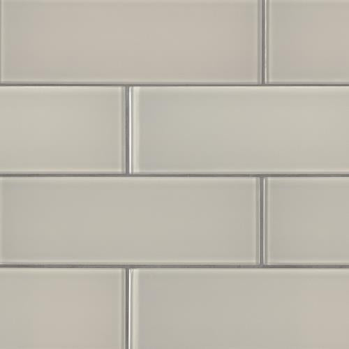 Snowcap in White 3x9 Glass Tile