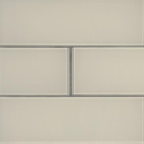 Snowcap in White 4x12 Glass Tile