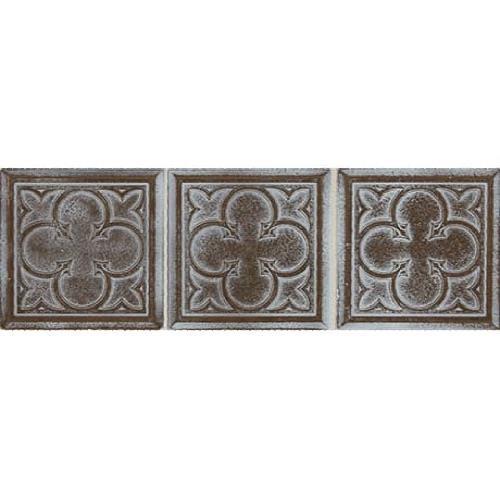 Vintage Metals in Whitewash Classic Bronze - Clover Metal Tile