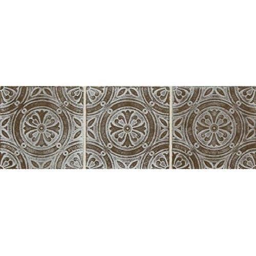 Vintage Metals in Whitewash Classic Bronze - Rosette Metal Tile