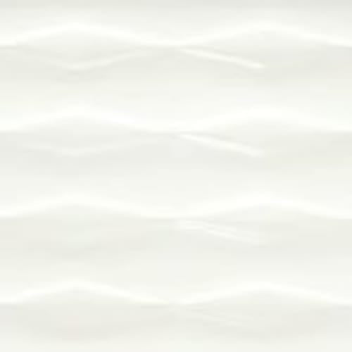 Visual Impressions in White Rectangle Wave Tile