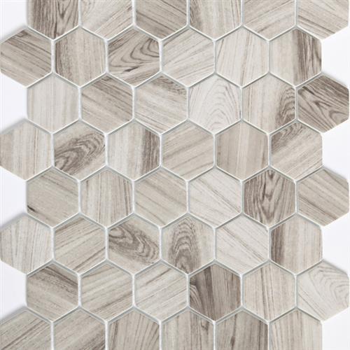 Echo in Gray 2" Hexagon Tile