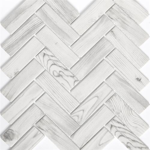 Echo in White Herringbone Tile