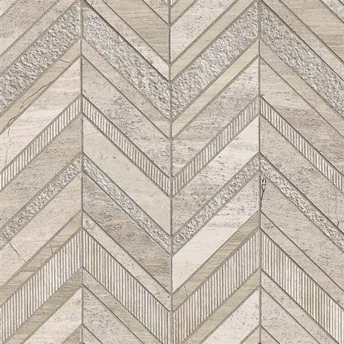 White Oak in White Oak - Quarry Chevron Natural Stone