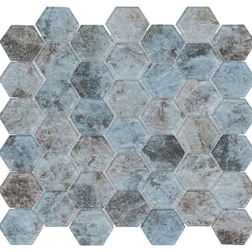 Wintour Castile Collection in Leeds Garden Hex Glass Tile