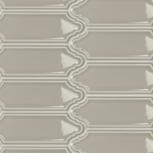 Baroque in Grigio - 2x6 Elongated Arabesque Tile