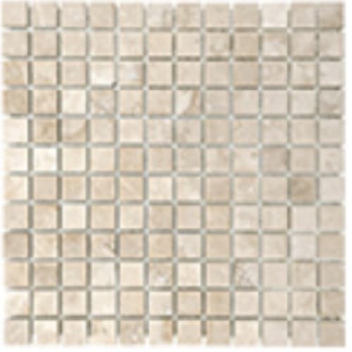 Filled & Honed Travertine in Ivory - 1x1 Mosaic Tile