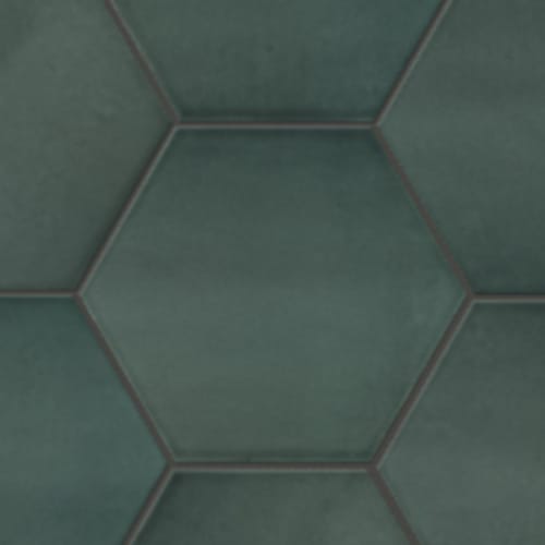 Kensington in Emerald - 6in Hexagon Tile