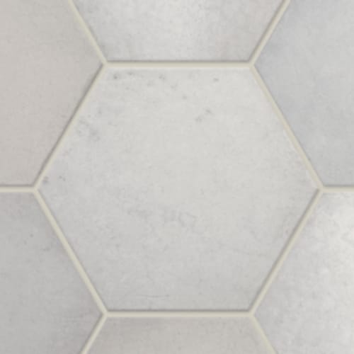 Parkside in Bianco - 7x8 Hexagon Tile