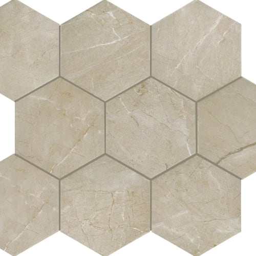 Perpetuo in Elegant Beige Hexagon 8 Tile