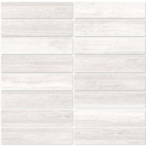 Zen in White - 1.5x6 Stack Mosaic Tile